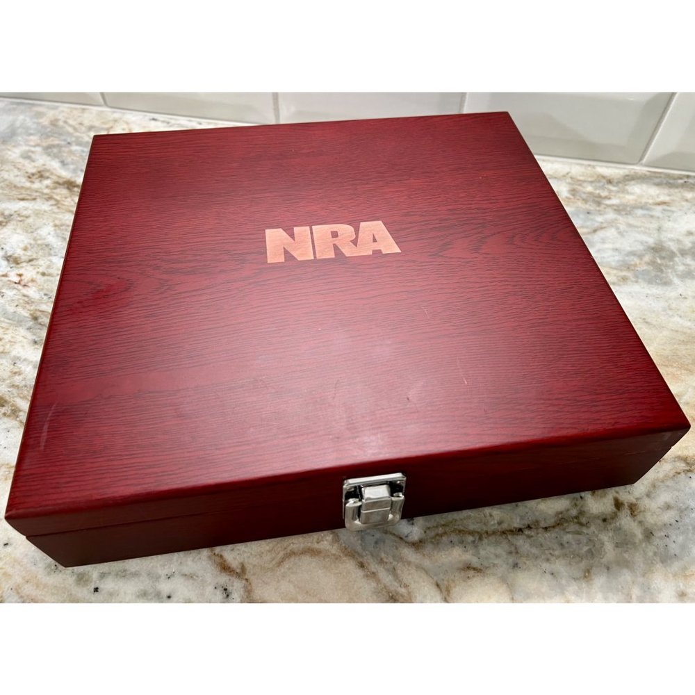 NRA Executive Wooden Case Collector Wine Set